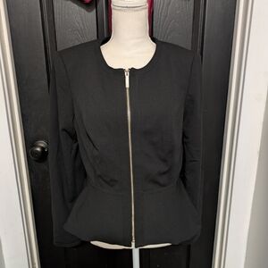 DKNY Black Zippered Women's Blazer